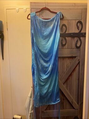 Brand new-CHICME Blue Trim Scoop Neck Tank Top dress